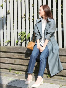 「シースルー」｜「アイテム（トレンチコート）」を使った、SocialGIRLさん（レディース・164cm）の春コーディネート