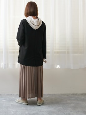 「ノーカラージャケット」｜SocialGIRLさん（レディース・160cm）の秋コーディネート