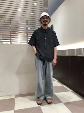 「COMOLI（コモリ）のアイテム」を使った、nagatsujiさん（メンズ・178cm）の夏コーディネート