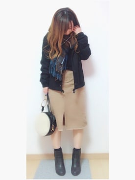 「M2squared（エムツースクエアード）のアイテム」を使った、ゆん☺︎さん（レディース・156cm）の冬コーディネート