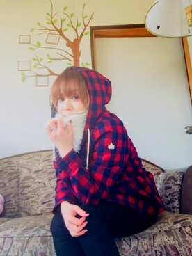 「LOGOS（ロゴス）のアイテム（ジャケット/アウター）」を使った、miyu❥さん（レディース・150cm）の冬コーディネート