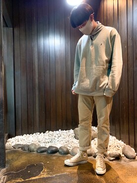 「NAUTICA（ノーティカ）のアイテム（トップス、グレー系）」を使った、hijiriさん（メンズ）の秋コーディネート