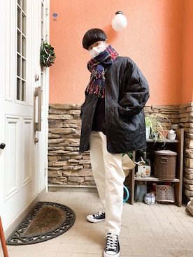 「FREAK'S STORE（フリークスストア）のアイテム（その他アウター、ブラック系）」を使った、hijiriさん（メンズ）の冬コーディネート