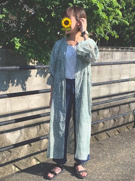 「ANOTHER BRANCH（アナザーブランチ）のアイテム（トップス）」を使った、Sakiさん（レディース・159cm）の夏コーディネート
