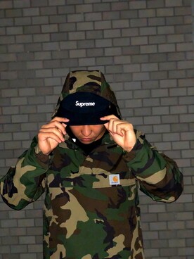 「Carhartt（カーハート）のアイテム（ナイロンジャケット）」を使った、kooootyさん（メンズ・175cm）の冬コーディネート