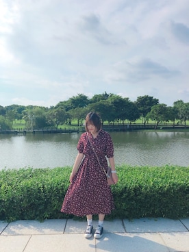 「彼氏とデート」｜しおりさん（レディース・152cm）の夏コーディネート