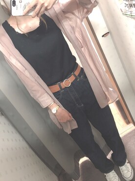 「TORY BURCH（トリーバーチ）のアイテム（腕時計）」を使った、riorio0116さん（レディース・161cm）の夏コーディネート