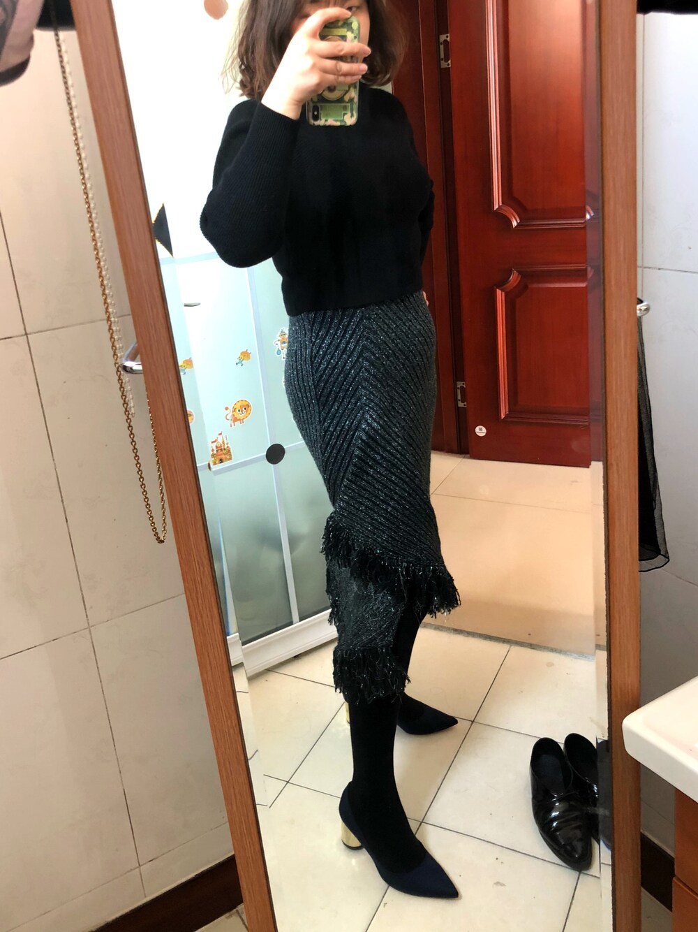 「春」｜「ZARAのアイテム（パンプス、ブルー系）」を使った、微博-@麻酥酥susuさん（レディース・162cm）の春コーディネートの1枚目の写真