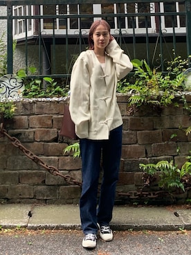 「チャイナシャツ」｜「アイテム（その他アウター）」を使った、pikoさん（レディース・159cm）の春コーディネート
