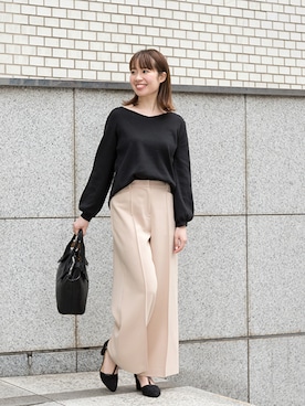 「black」｜NBB STAFF17さん（レディース・160cm）の冬コーディネート