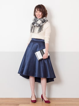 「おでかけ」｜「アイテム（パンプス）」を使った、NBB STAFF17さん（レディース・160cm）の冬コーディネート