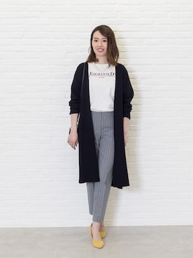 「ロングカーディガン」｜NBB STAFF17さん（レディース・160cm）の春コーディネート