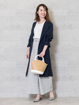「NATURAL BEAUTY BASIC（ナチュラルビューティーベーシック）のアイテム（その他アウター）」を使った、NBB STAFF17さん（レディース・160cm）の春コーディネート