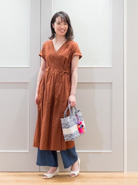 「NBB」｜「アイテム（ワンピース/ドレス）」を使った、NBB STAFF17さん（レディース・160cm）の春コーディネート