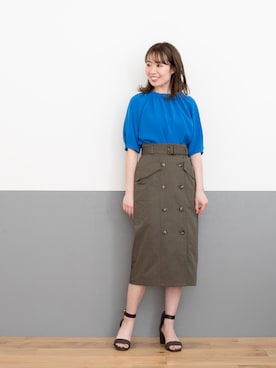 NBB×Oggiコラボ】[洗える]ギャザーネックブラウスを使った人気