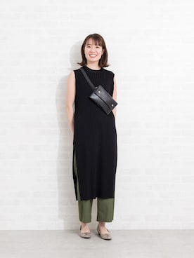 「NATURAL BEAUTY BASIC（ナチュラルビューティーベーシック）のアイテム（財布/小物）」を使った、NBB STAFF17さん（レディース・160cm）の夏コーディネート