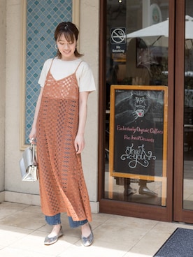 「NBB」｜「アイテム（ワンピース/ドレス）」を使った、NBB STAFF17さん（レディース・160cm）の夏コーディネート