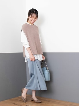 「おでかけ」｜「アイテム（パンプス）」を使った、NBB STAFF17さん（レディース・160cm）の秋コーディネート