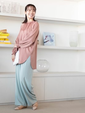 「NATURAL BEAUTY BASIC（ナチュラルビューティーベーシック）のアイテム」を使った、NBB STAFF17さん（レディース・160cm）の冬コーディネート