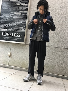 「GUILD PRIME（ギルドプライム）のアイテム（パンツ）」を使った、佐伯さん（メンズ・170cm）の秋コーディネート