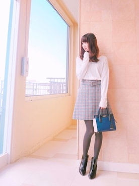 「アイテム（レッグウェア）」を使った、nananyan♡さん（レディース・164cm）の冬コーディネート