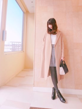 「JUSGLITTY（ジャスグリッティー）のアイテム（ジャケット/アウター）」を使った、nananyan♡さん（レディース・164cm）の冬コーディネート