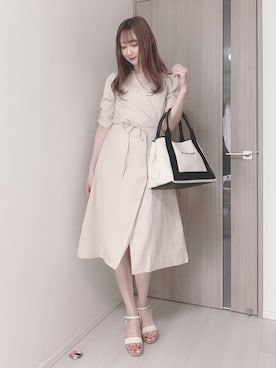 Saison De Papillon セゾンドパピヨン の カシュクールラップワンピース ワンピース Wear