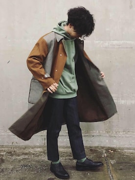 山浦俊介さん（メンズ・175cm）の冬コーディネート