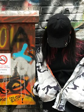 「harajuku」｜「アイテム（帽子）」を使った、misAkiさん（レディース・167cm）の冬コーディネート