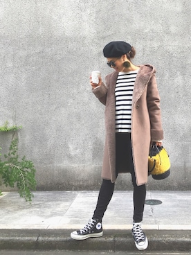 「URBAN RESEARCH ROSSO WOMEN（アーバンリサーチ　ロッソ）のアイテム（ムートンコート）」を使った、naaaamiさん（レディース・158cm）の冬コーディネート