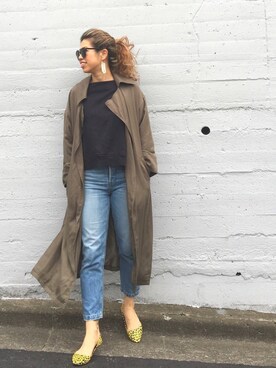 「SHEL’TTER（シェルター）のアイテム」を使った、naaaamiさん（レディース・158cm）の春コーディネート