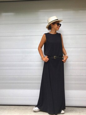 「RED CHOP WORKS（レッドチョップワークス）のアイテム（ワンピース/ドレス）」を使った、naaaamiさん（レディース・158cm）の夏コーディネート