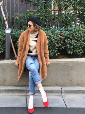 「Another Edition（アナザーエディション）のアイテム（その他アウター）」を使った、naaaamiさん（レディース・158cm）の冬コーディネート