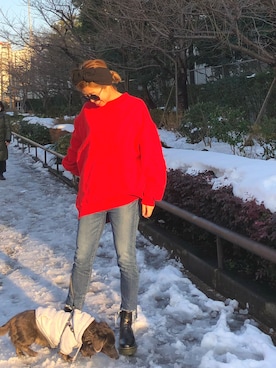 「folklore（フォルクローレ）のアイテム」を使った、naaaamiさん（レディース・158cm）の冬コーディネート