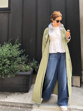 「RED CHOP WORKS（レッドチョップワークス）のアイテム（ジャケット/アウター）」を使った、naaaamiさん（レディース・158cm）の春コーディネート