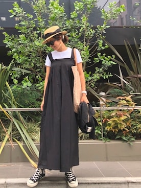「THE SHINZONE（ザ　シンゾーン）のアイテム（つなぎ/オールインワン）」を使った、naaaamiさん（レディース・158cm）の春コーディネート