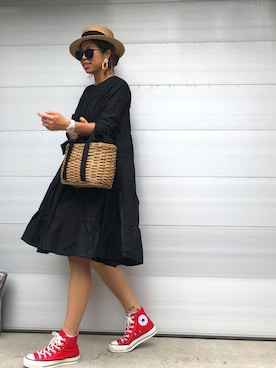 「Flea Store（フリーストア）のアイテム」を使った、naaaamiさん（レディース・158cm）の夏コーディネート