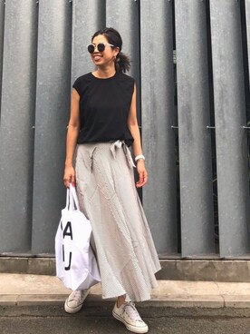 「KIL（キル）のアイテム」を使った、naaaamiさん（レディース・158cm）の夏コーディネート