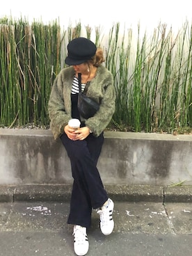 「ZARA（ザラ）のアイテム（オールインワン・サロペット）」を使った、naaaamiさん（レディース・158cm）の秋コーディネート