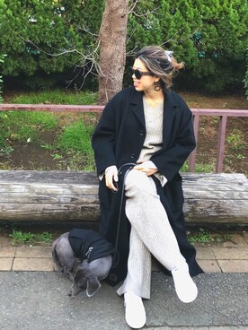 「BASE（ベース）のアイテム」を使った、naaaamiさん（レディース・158cm）の冬コーディネート