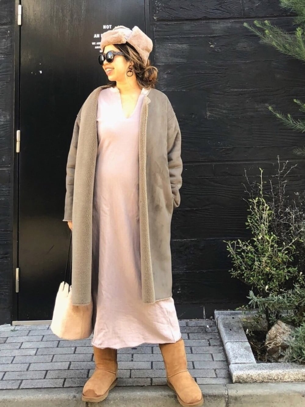 CAPRICIEUX LEMAGEクリーム色 ムートンコート オーバーサイズ CAPRICIEUX LEMAGEクリーム色 ムートンコート オーバーサイズ