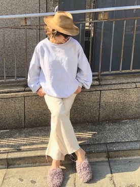 「アイテム（ハット）」を使った、naaaamiさん（レディース・158cm）の春コーディネート
