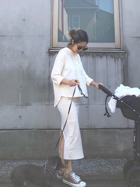 「CONVERSE（コンバース）の＜CONVERSE（コンバース）＞ALL STAR オールスター スニーカー ◆（スニーカー）」を使った、naaaamiさん（レディース・158cm）の夏コーディネート