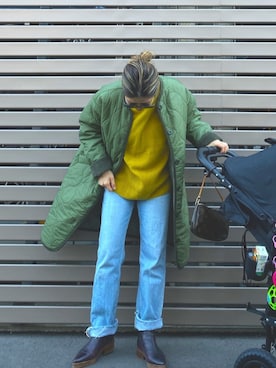 「キルティングコート」｜naaaamiさん（レディース・158cm）の冬コーディネート