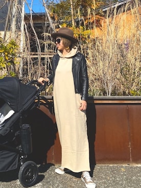 「CONVERSE（コンバース）の＜CONVERSE（コンバース）＞ALL STAR オールスター スニーカー ◆（スニーカー）」を使った、naaaamiさん（レディース・158cm）の冬コーディネート