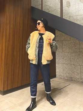 「Another Edition（アナザーエディション）のアイテム」を使った、naaaamiさん（レディース・158cm）の冬コーディネート