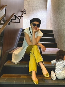 「RED CHOP WORKS（レッドチョップワークス）のアイテム（ワンピース/ドレス）」を使った、naaaamiさん（レディース・158cm）の春コーディネート