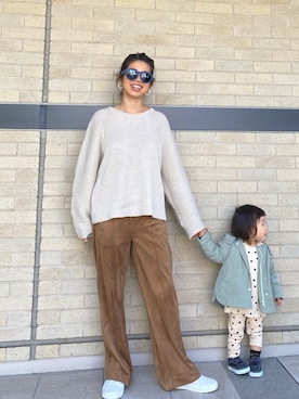 「CANAL JEAN（キャナルジーン）のアイテム（セットアップ）」を使った、naaaamiさん（レディース・158cm）の秋コーディネート