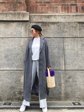 「URBAN RESEARCH Sonny Label（アーバンリサーチサニーレーベル）のアイテム（パンツ）」を使った、naaaamiさん（レディース・158cm）の冬コーディネート