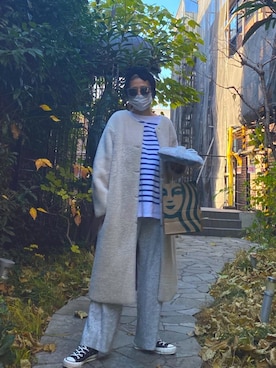 「URBAN RESEARCH Sonny Label（アーバンリサーチサニーレーベル）のアイテム（パンツ）」を使った、naaaamiさん（レディース・158cm）の冬コーディネート